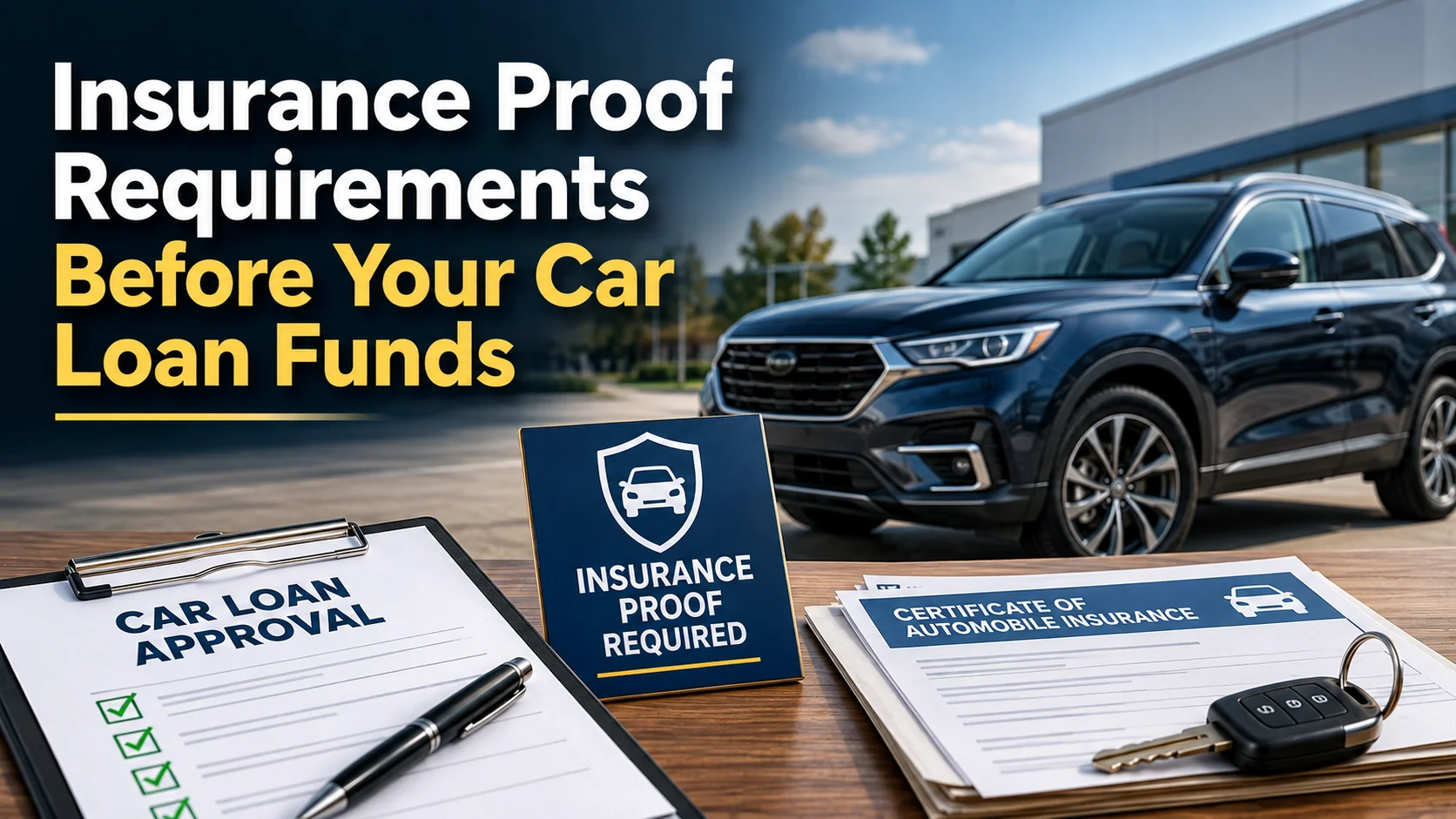 Insurance Proof Requirements Before Your Car Loan Funds